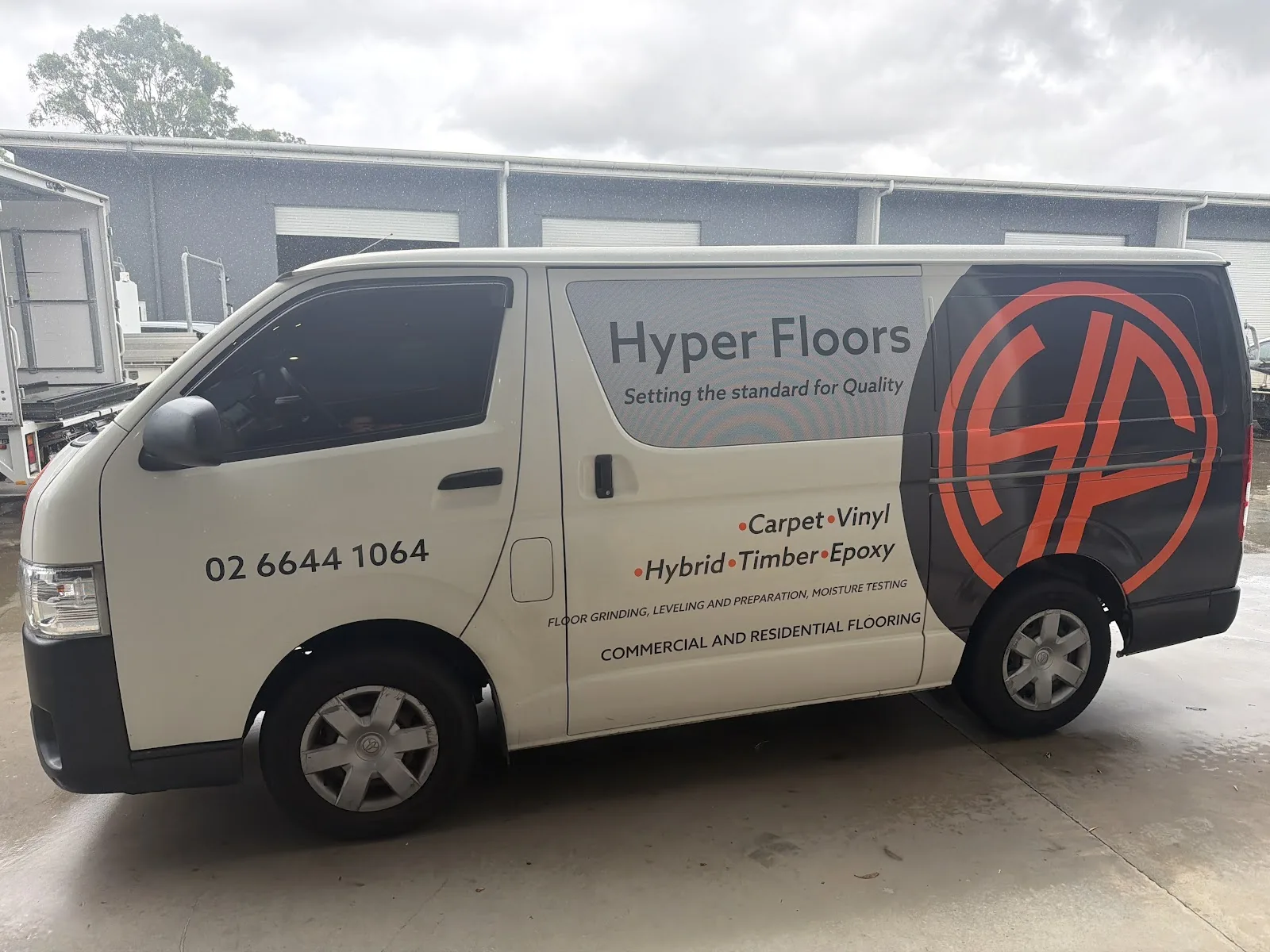 Van signage for Hyper Floors